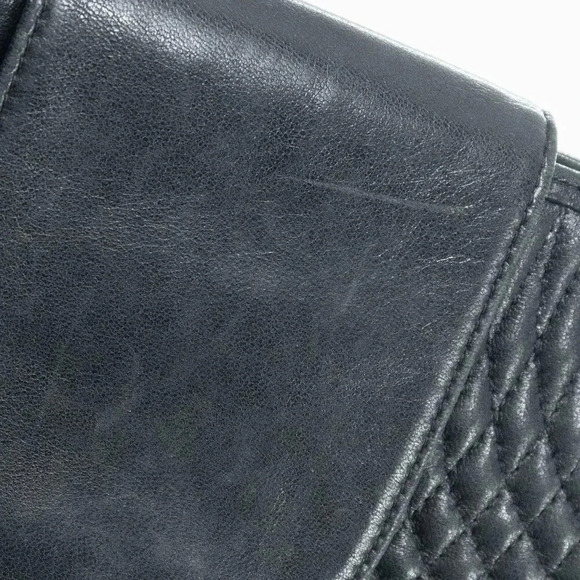 Bally Vintage Black Lamb Leather Shoulder Bag Made In Italy Diamond Quilted - Picture 6 of 12